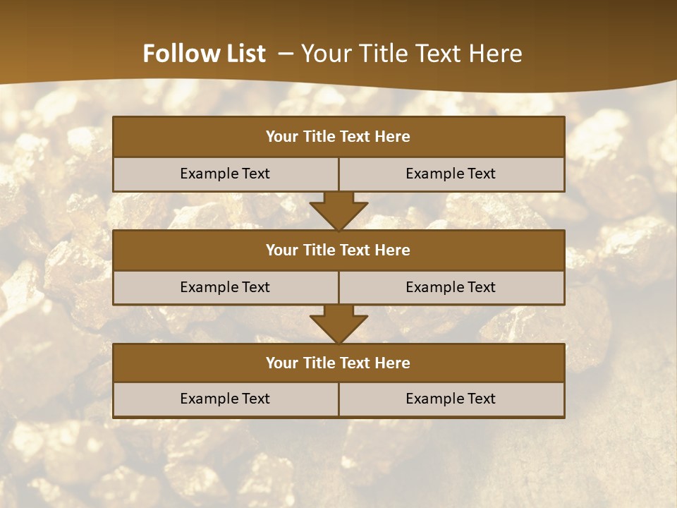 A Pile Of Gold Nuggets On A Table PowerPoint Template