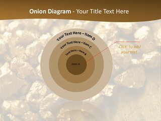 A Pile Of Gold Nuggets On A Table PowerPoint Template