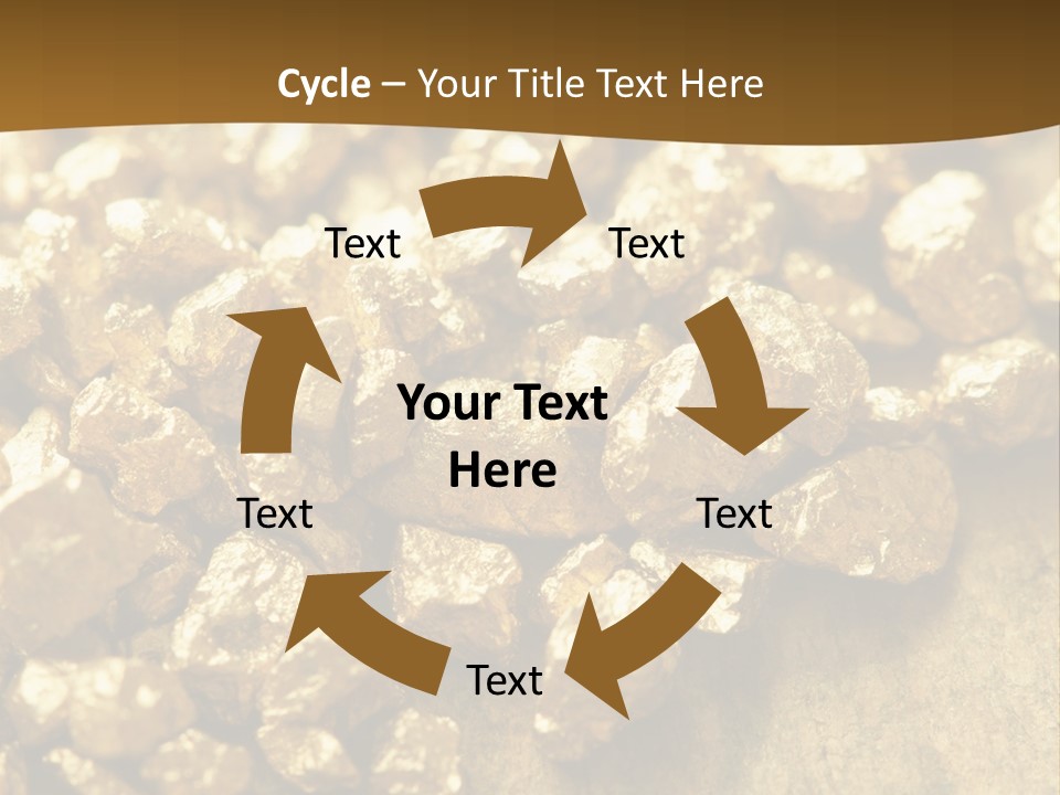 A Pile Of Gold Nuggets On A Table PowerPoint Template