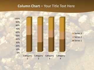 A Pile Of Gold Nuggets On A Table PowerPoint Template