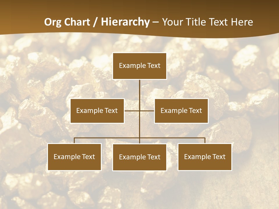 A Pile Of Gold Nuggets On A Table PowerPoint Template