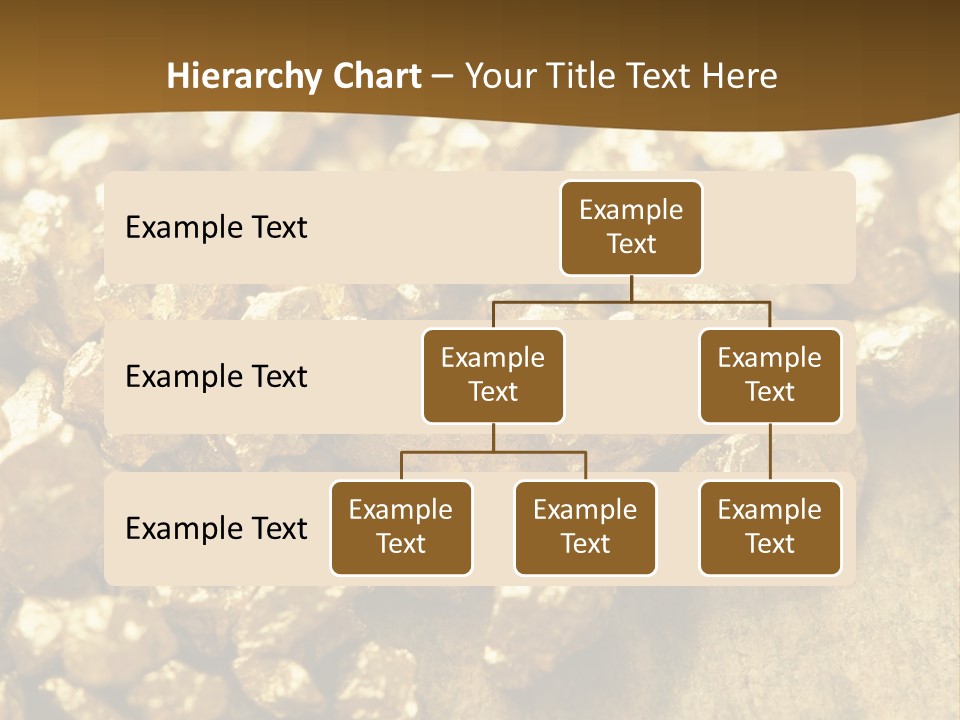 A Pile Of Gold Nuggets On A Table PowerPoint Template