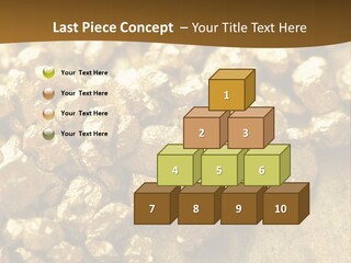A Pile Of Gold Nuggets On A Table PowerPoint Template