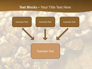 A Pile Of Gold Nuggets On A Table PowerPoint Template