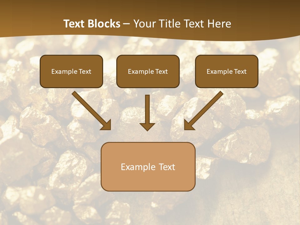 A Pile Of Gold Nuggets On A Table PowerPoint Template