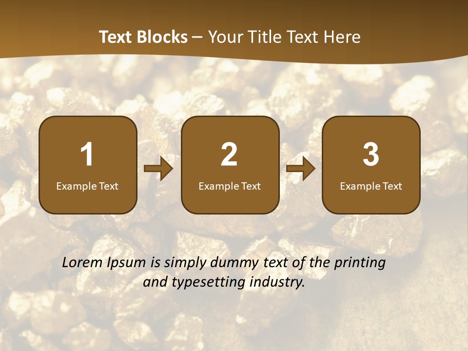 A Pile Of Gold Nuggets On A Table PowerPoint Template