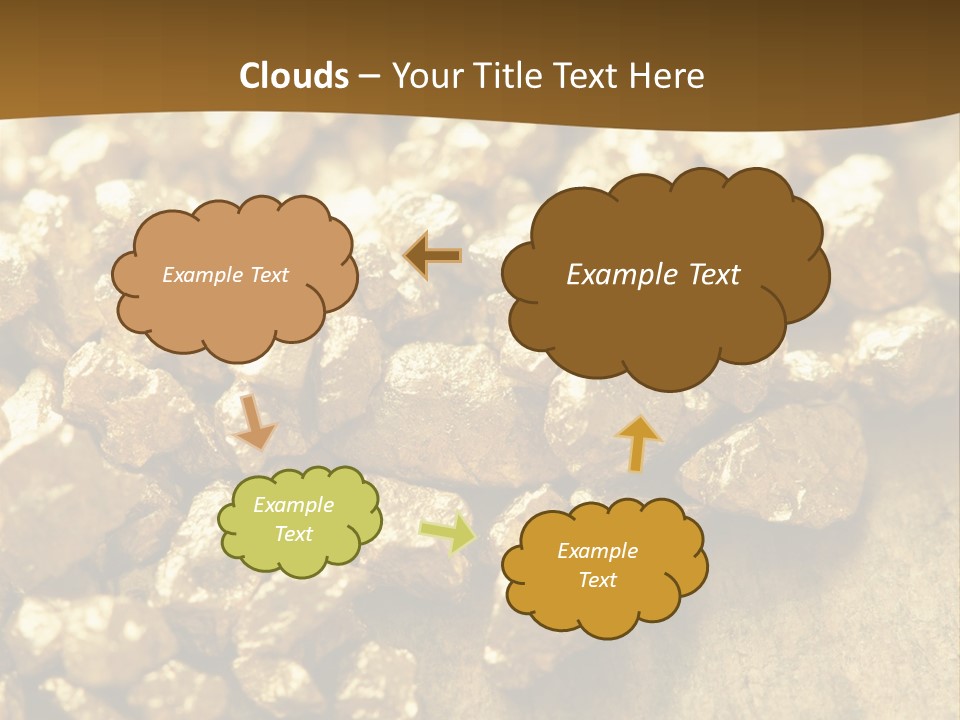 A Pile Of Gold Nuggets On A Table PowerPoint Template