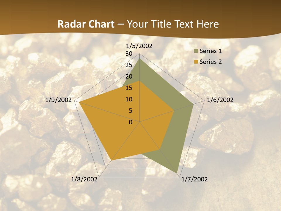 A Pile Of Gold Nuggets On A Table PowerPoint Template