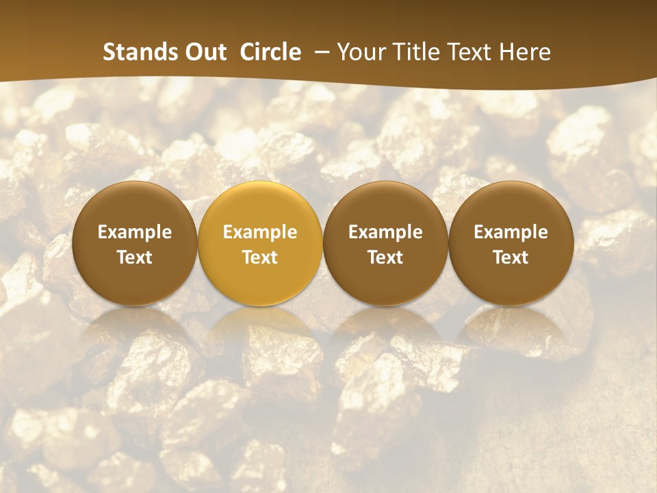 A Pile Of Gold Nuggets On A Table PowerPoint Template