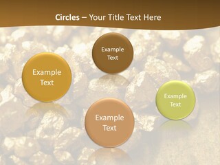 A Pile Of Gold Nuggets On A Table PowerPoint Template