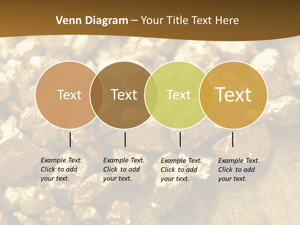 A Pile Of Gold Nuggets On A Table PowerPoint Template