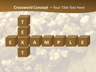 A Pile Of Gold Nuggets On A Table PowerPoint Template