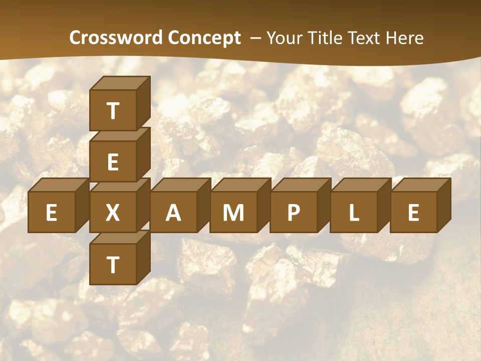 A Pile Of Gold Nuggets On A Table PowerPoint Template