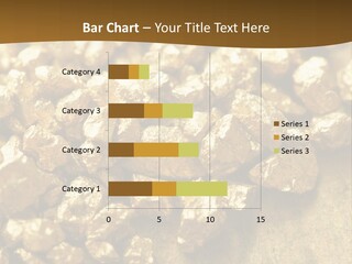 A Pile Of Gold Nuggets On A Table PowerPoint Template