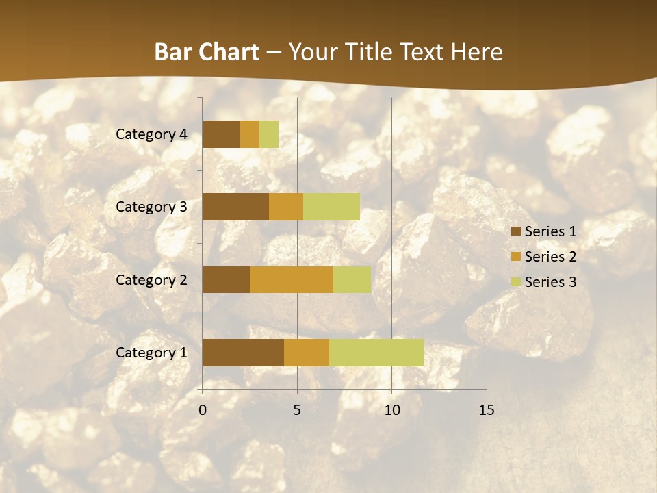A Pile Of Gold Nuggets On A Table PowerPoint Template