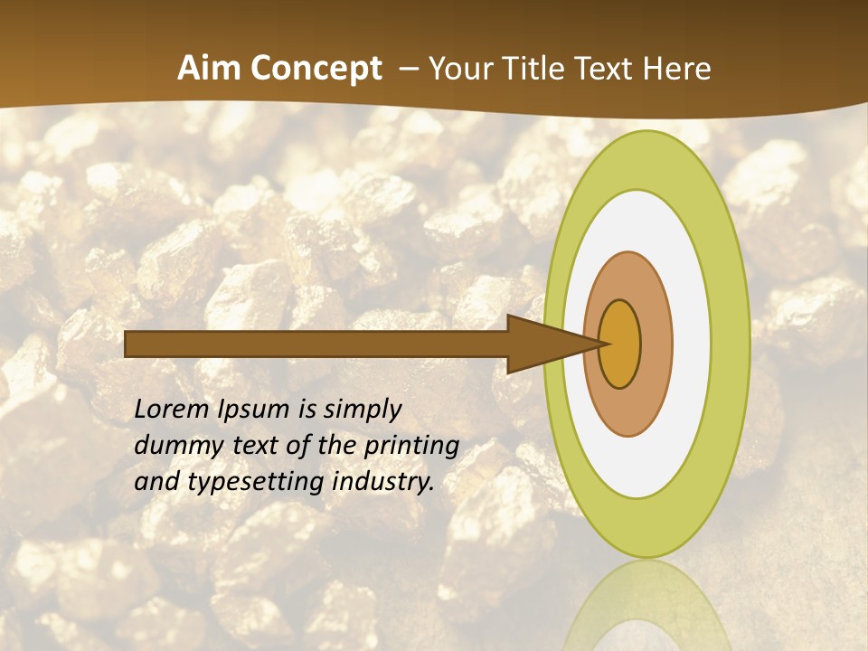 A Pile Of Gold Nuggets On A Table PowerPoint Template