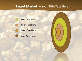 A Pile Of Gold Nuggets On A Table PowerPoint Template