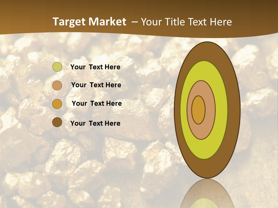 A Pile Of Gold Nuggets On A Table PowerPoint Template