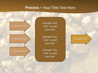 A Pile Of Gold Nuggets On A Table PowerPoint Template