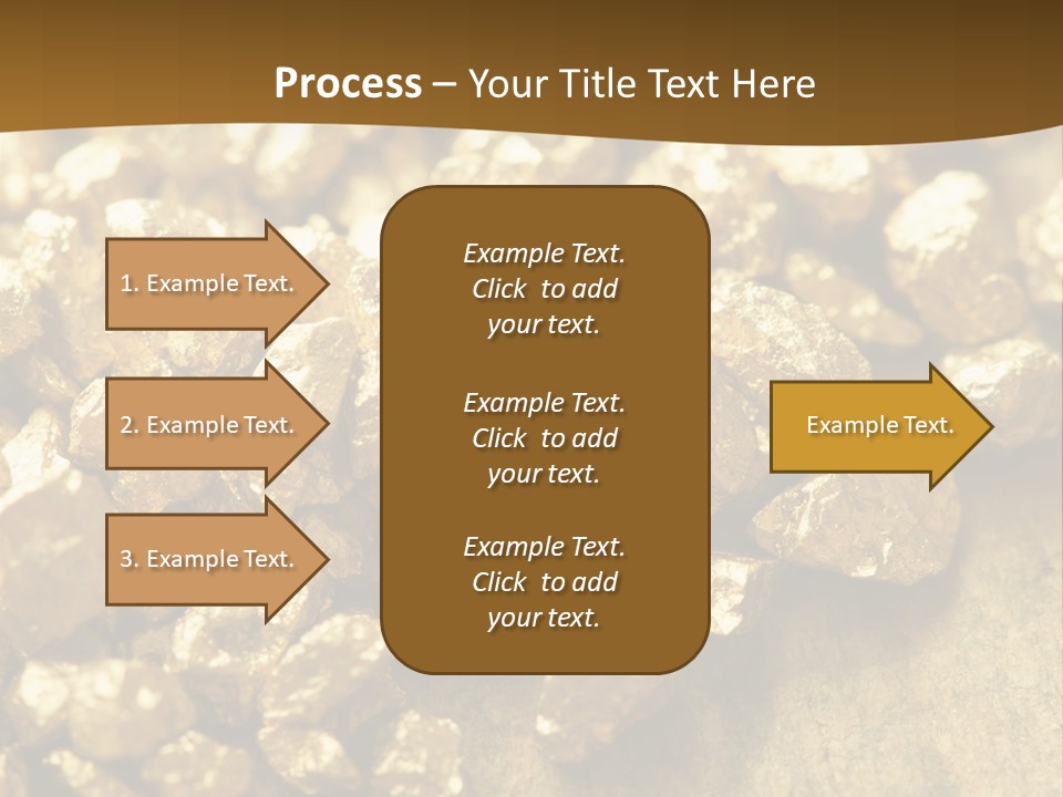 A Pile Of Gold Nuggets On A Table PowerPoint Template
