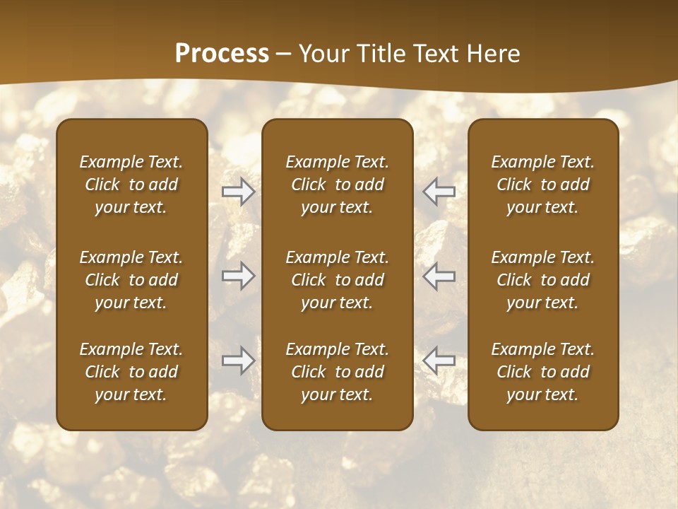 A Pile Of Gold Nuggets On A Table PowerPoint Template