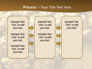 A Pile Of Gold Nuggets On A Table PowerPoint Template