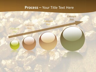 A Pile Of Gold Nuggets On A Table PowerPoint Template