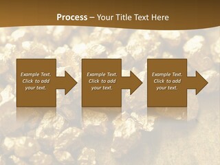 A Pile Of Gold Nuggets On A Table PowerPoint Template