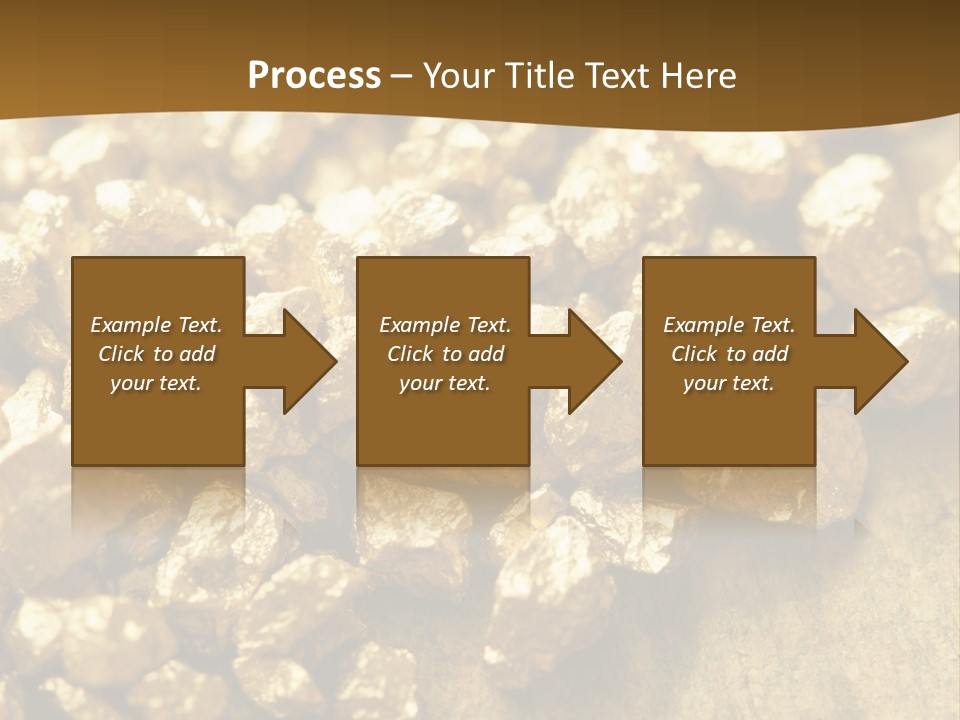 A Pile Of Gold Nuggets On A Table PowerPoint Template