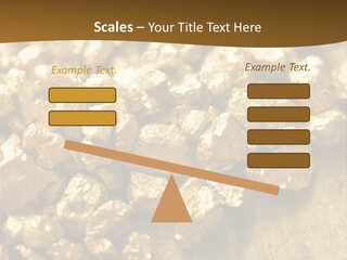 A Pile Of Gold Nuggets On A Table PowerPoint Template