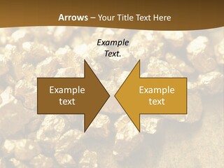 A Pile Of Gold Nuggets On A Table PowerPoint Template