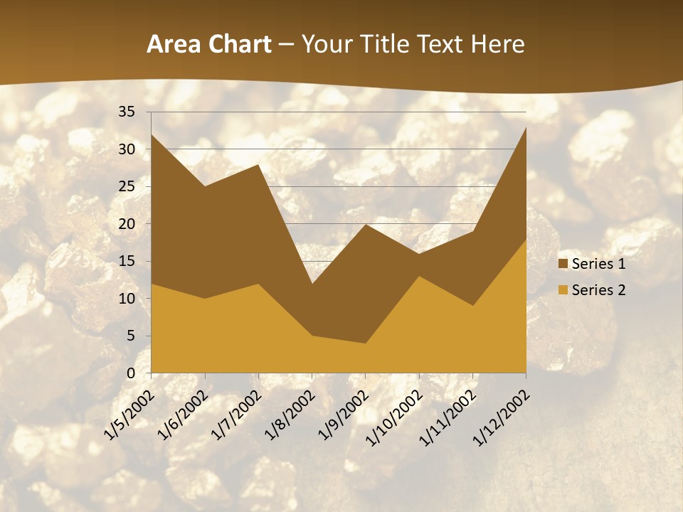 A Pile Of Gold Nuggets On A Table PowerPoint Template