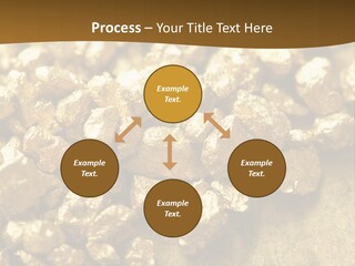 A Pile Of Gold Nuggets On A Table PowerPoint Template