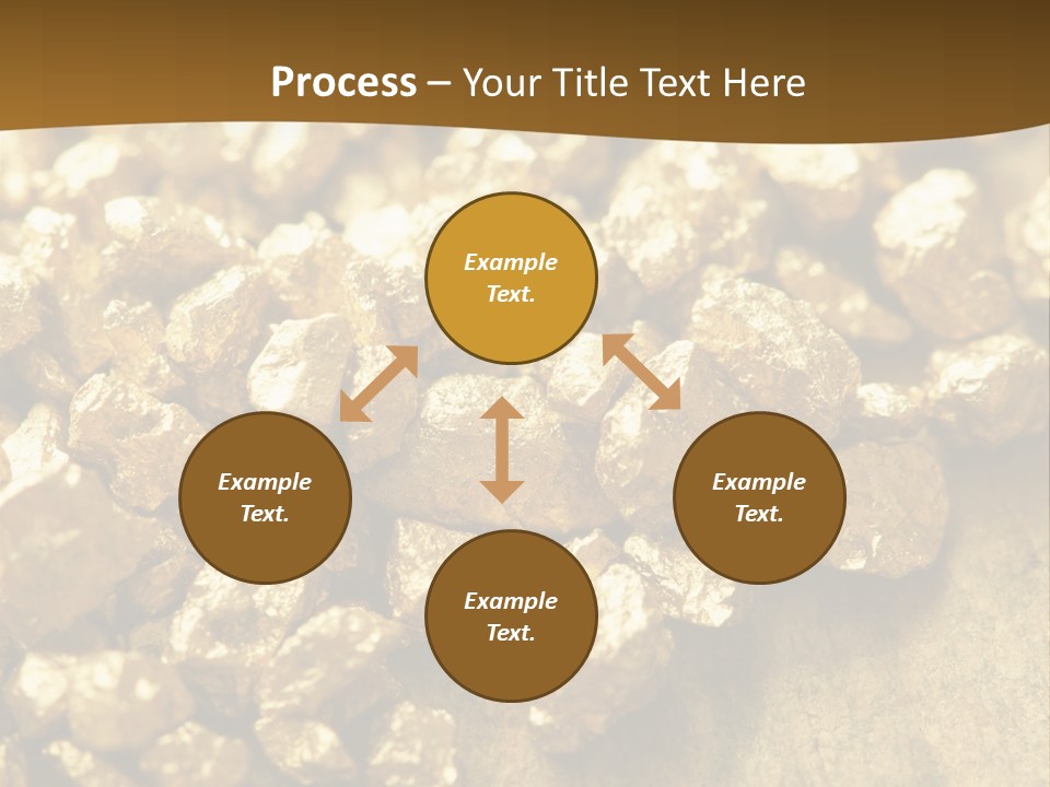 A Pile Of Gold Nuggets On A Table PowerPoint Template