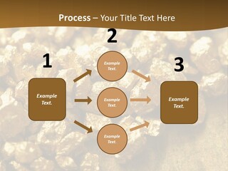 A Pile Of Gold Nuggets On A Table PowerPoint Template