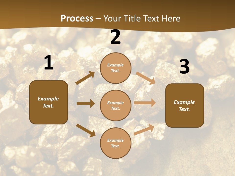 A Pile Of Gold Nuggets On A Table PowerPoint Template