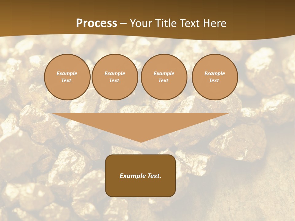 A Pile Of Gold Nuggets On A Table PowerPoint Template