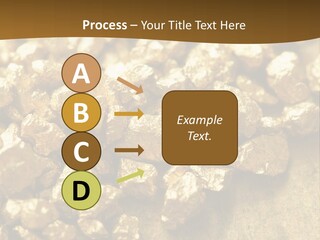 A Pile Of Gold Nuggets On A Table PowerPoint Template
