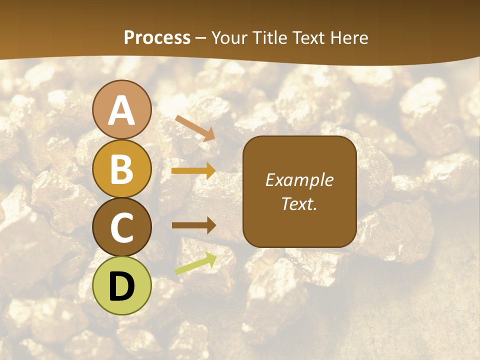 A Pile Of Gold Nuggets On A Table PowerPoint Template