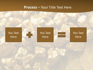 A Pile Of Gold Nuggets On A Table PowerPoint Template