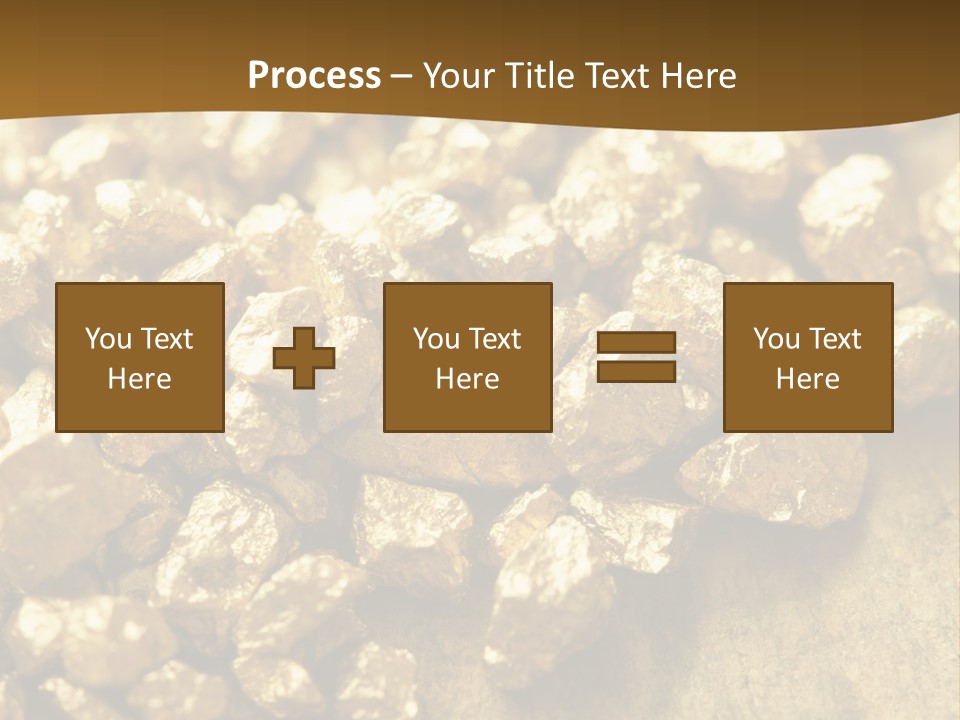 A Pile Of Gold Nuggets On A Table PowerPoint Template