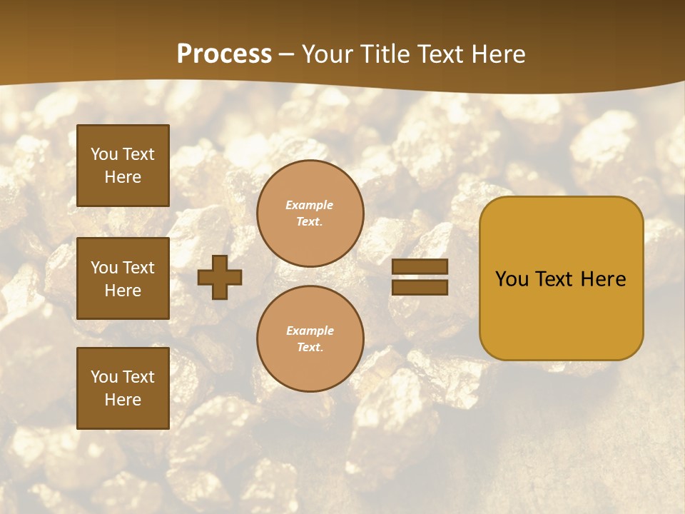 A Pile Of Gold Nuggets On A Table PowerPoint Template