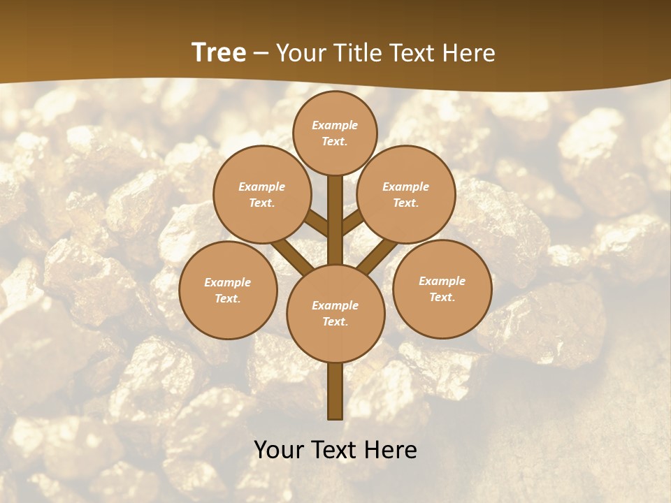 A Pile Of Gold Nuggets On A Table PowerPoint Template