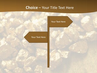 A Pile Of Gold Nuggets On A Table PowerPoint Template
