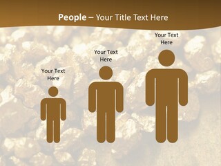 A Pile Of Gold Nuggets On A Table PowerPoint Template