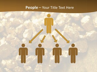 A Pile Of Gold Nuggets On A Table PowerPoint Template
