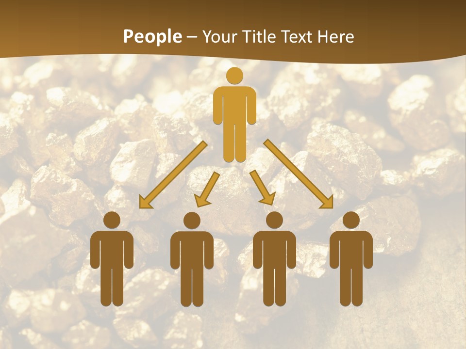 A Pile Of Gold Nuggets On A Table PowerPoint Template