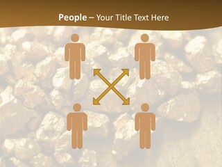 A Pile Of Gold Nuggets On A Table PowerPoint Template