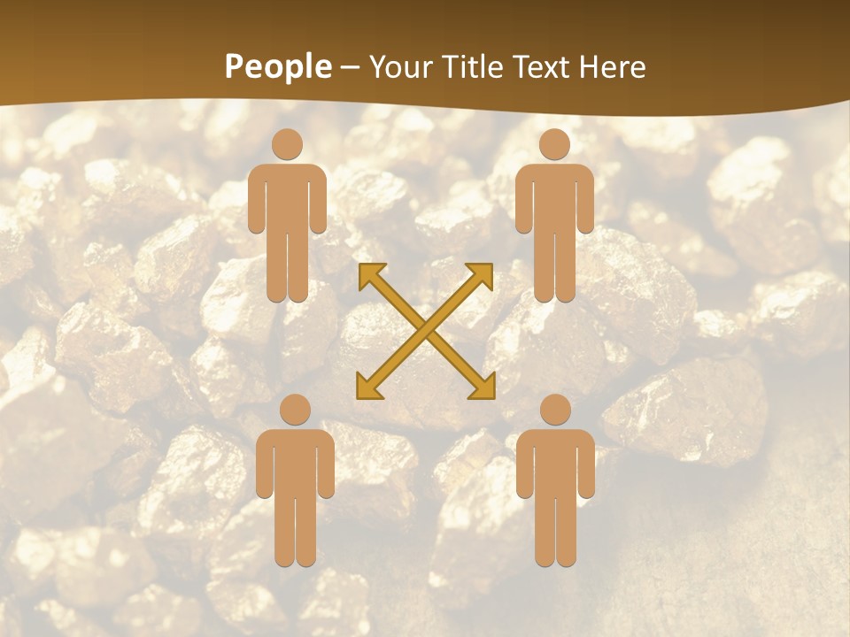A Pile Of Gold Nuggets On A Table PowerPoint Template