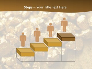 A Pile Of Gold Nuggets On A Table PowerPoint Template
